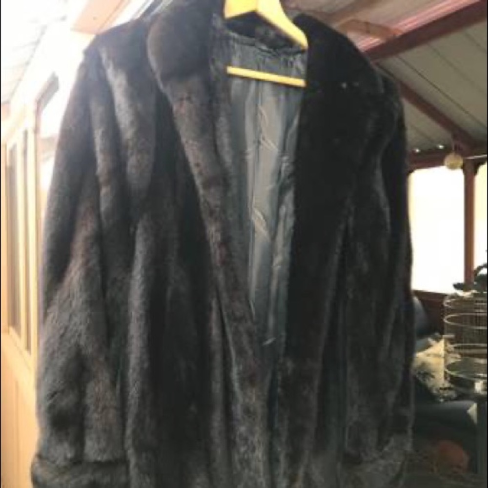 Brown mink coat